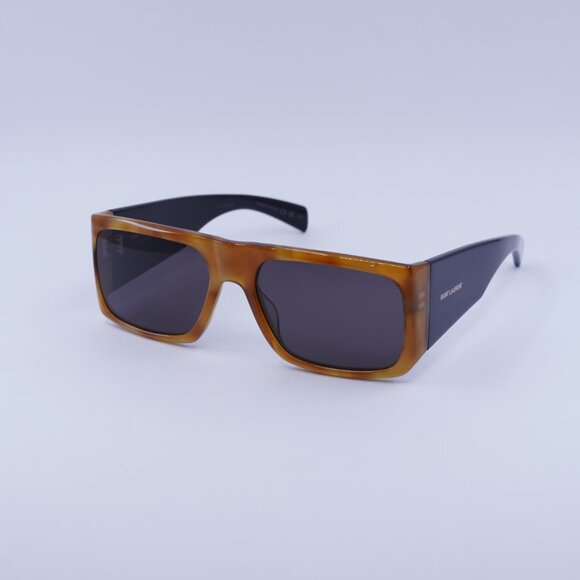 Saint Laurent SL635ACETATE 005 Sunglasses Havana Rectangle Frame, Grey Lenses - Picture 7 of 11